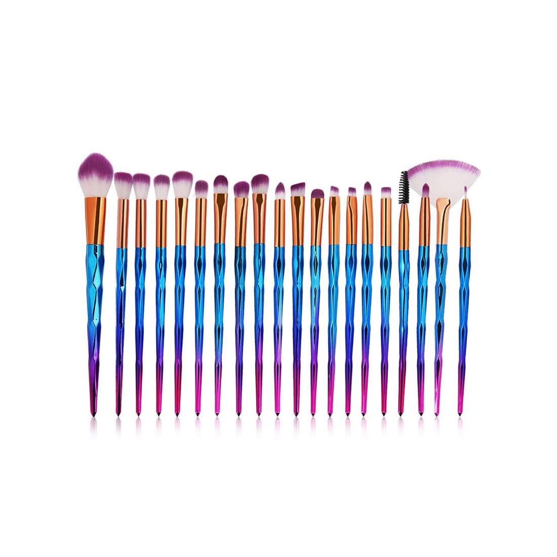 Sminkborstset 20 delar - Rosé och Ombre | Hälsa & Skönhet - Smink & Tillbehör - Sminkborstar & Tillbehör | Pryloteket