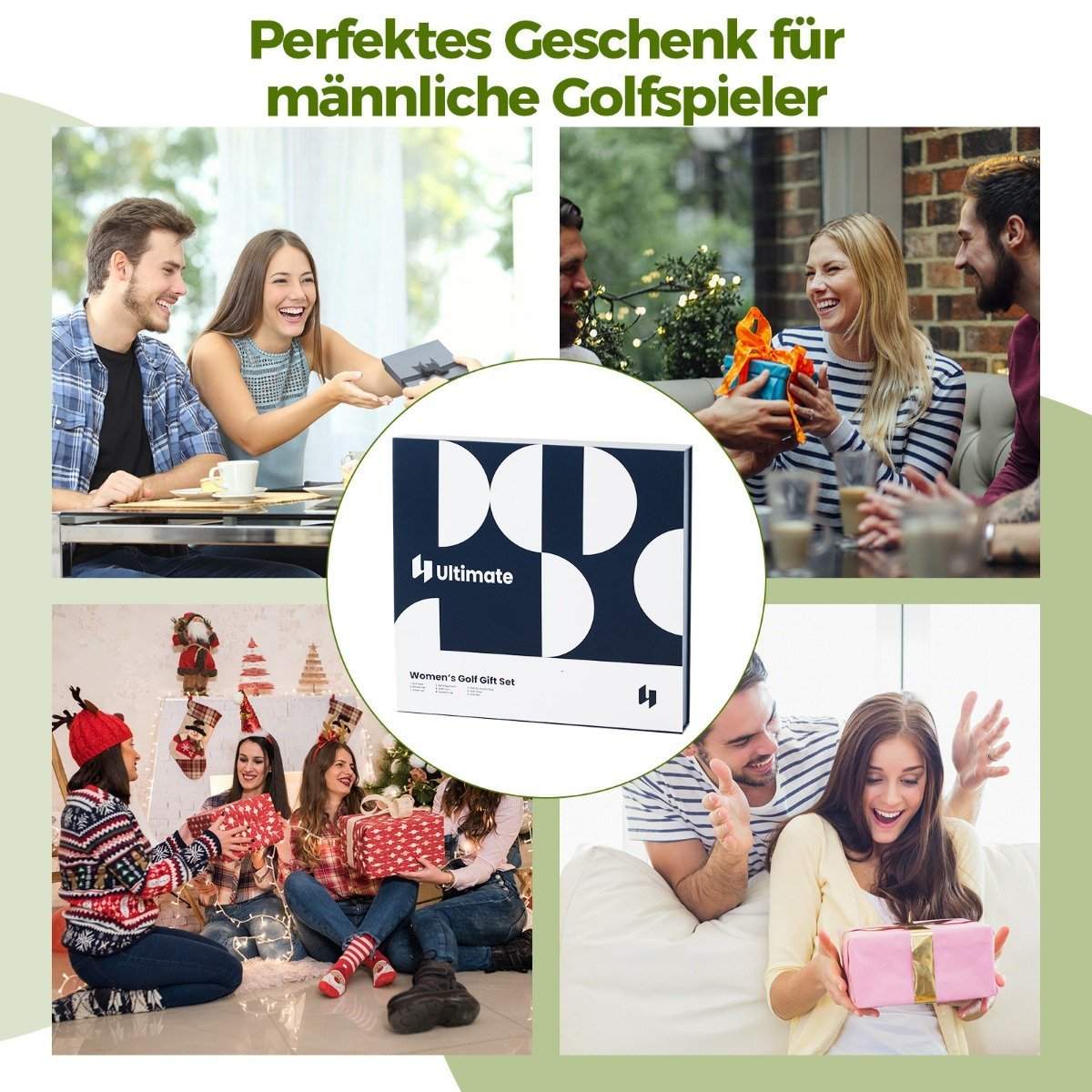 Komplet golfgavesæt til kvinder Golftilbehør Sæt med 3 golfbolde Golfgave i gaveæske