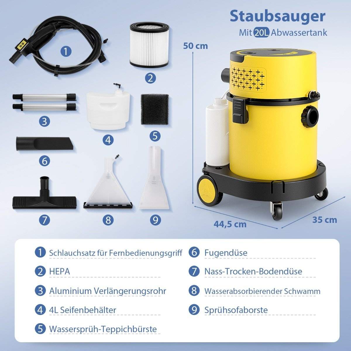 1200W våt- och torrdammsugare, bärbar 4-i-1 askdammsugare med 17 KPA sugkraft | Elektronik - Tillbehör Mobil & Surfplatta - Mobiltillbehör - Mobilkablar - Tillbehör | Pryloteket
