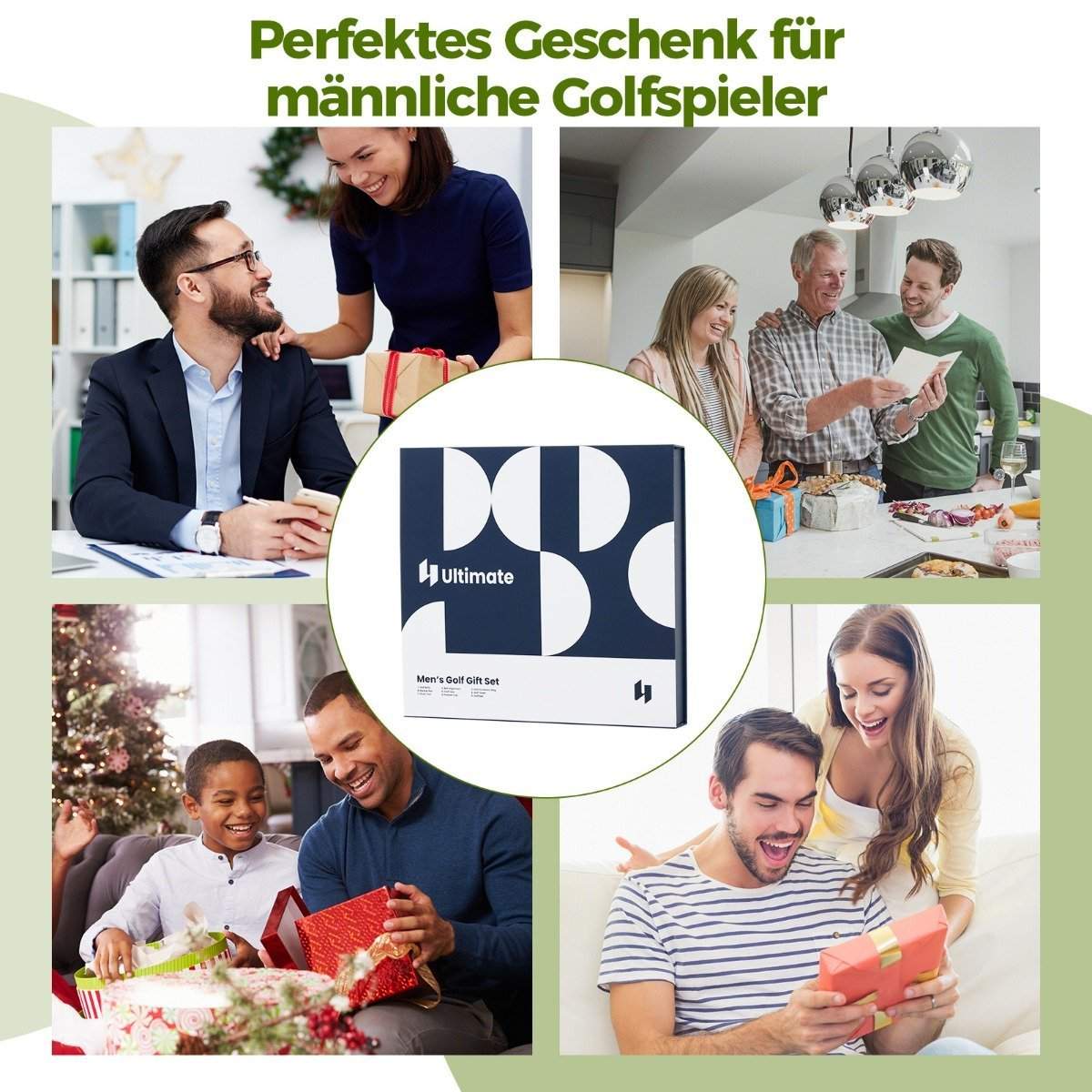 Komplet golfgavesæt til mænd Golftilbehør Sæt med 3 golfbolde Golfgave i gaveæske