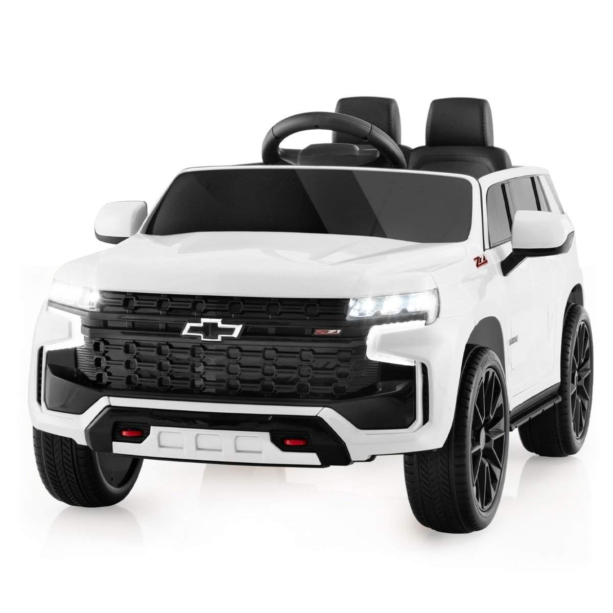 Chevrolet elbil til børn med 2,4G fjernbetjening & Suspension & lys & Musik børnebil hvid