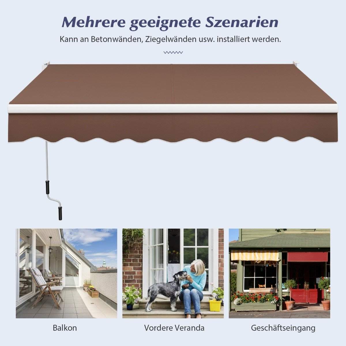 3 x 2,5 m vikarmsmarkis solmarkis balkong markis uteplats markisklämma markis brun | Elektronik - Tillbehör Mobil & Surfplatta - Mobiltillbehör - Mobilkablar - Tillbehör | Pryloteket