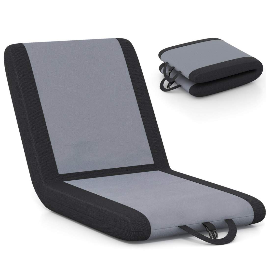 Hopfällbar Stadium sittdyna med justerbart ryggstöd Golv Stol Vadderad Stadium sits | Hem & Hobby | Pryloteket