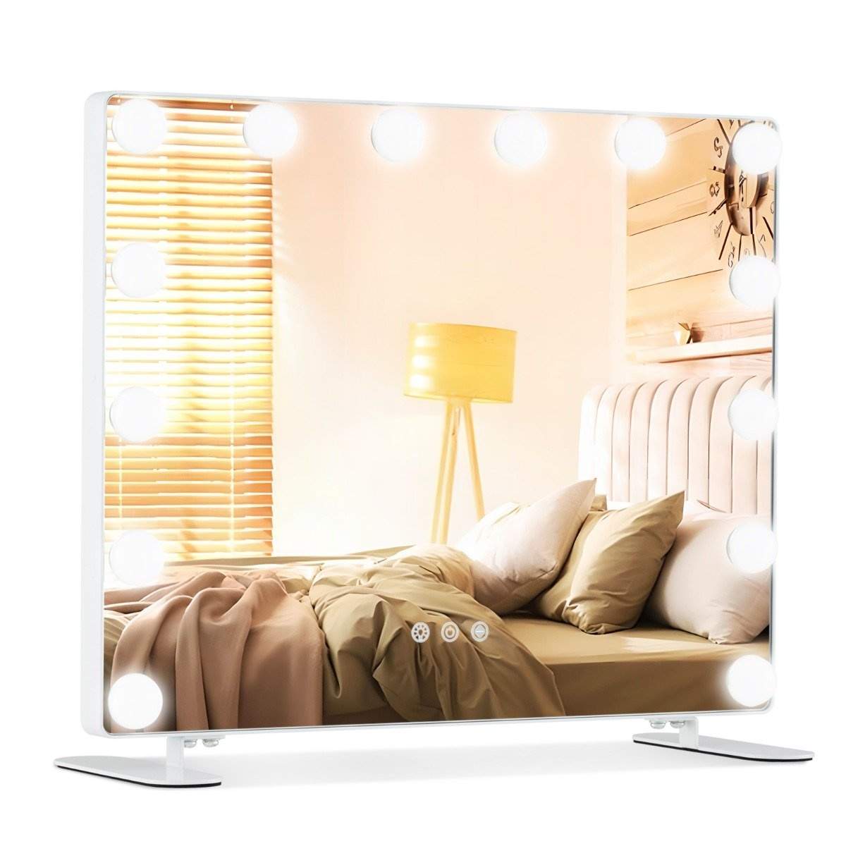 Hollywood-meikkipeili valaistuksella ja älykkäällä kosketusohjauksella varustettu pöytäpeili