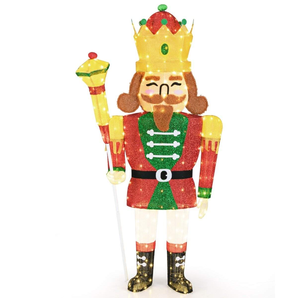 Stor jul Nötknäpparfigur med LED-lampor XXL Upplyst juldekoration | Sport & Fritid - Friluftsliv & Camping - Belysning | Pryloteket