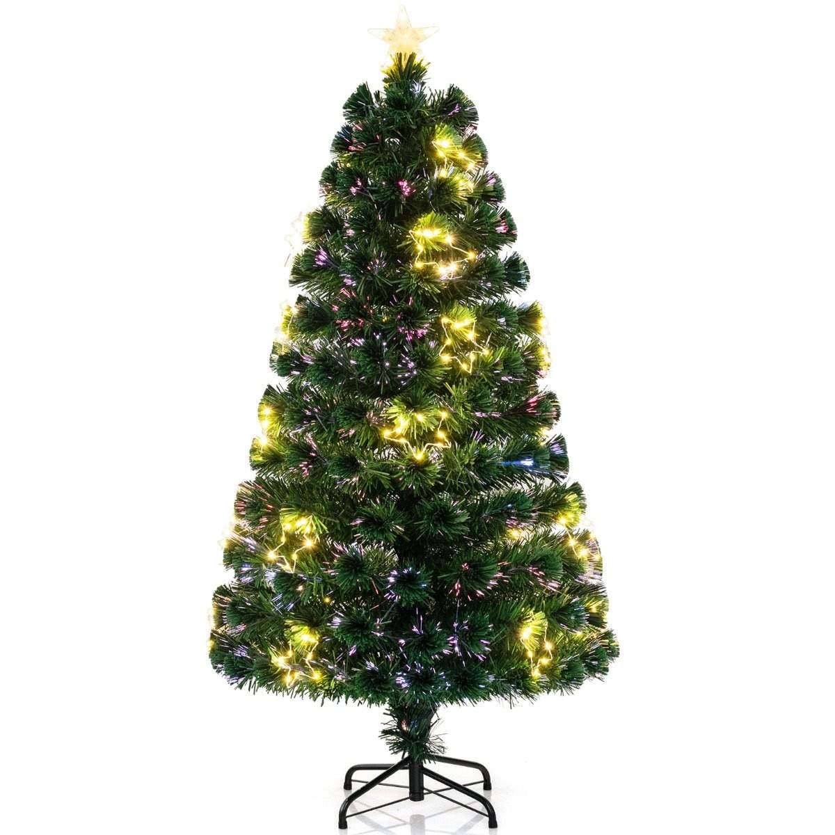 150 cm kunstfiber juletræ med belysning