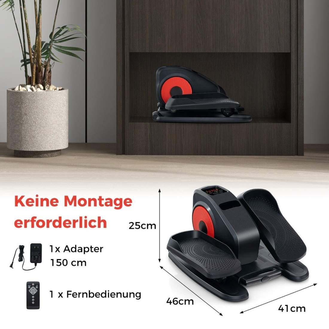 Elliptisk tränare under skrivbordet med skärm Monitor och fjärrkontroll Elektrisk pedaltränare | Sport & Fritid - Träning | Pryloteket