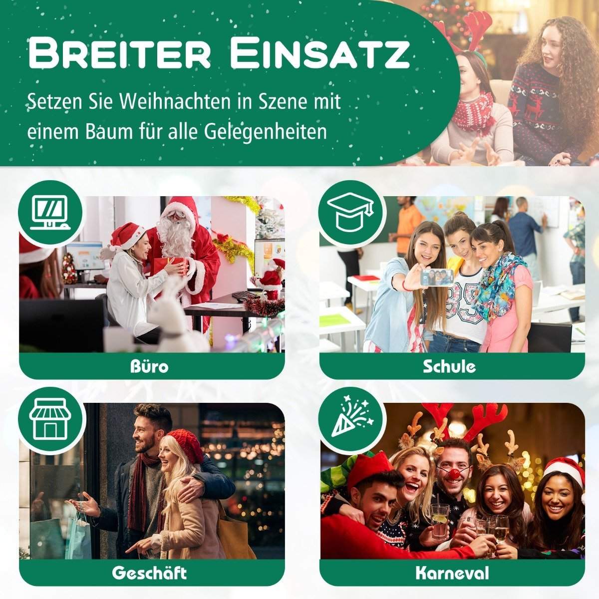 150 cm blyant juletræ kunstigt juletræ med 295 grønne grenspidser