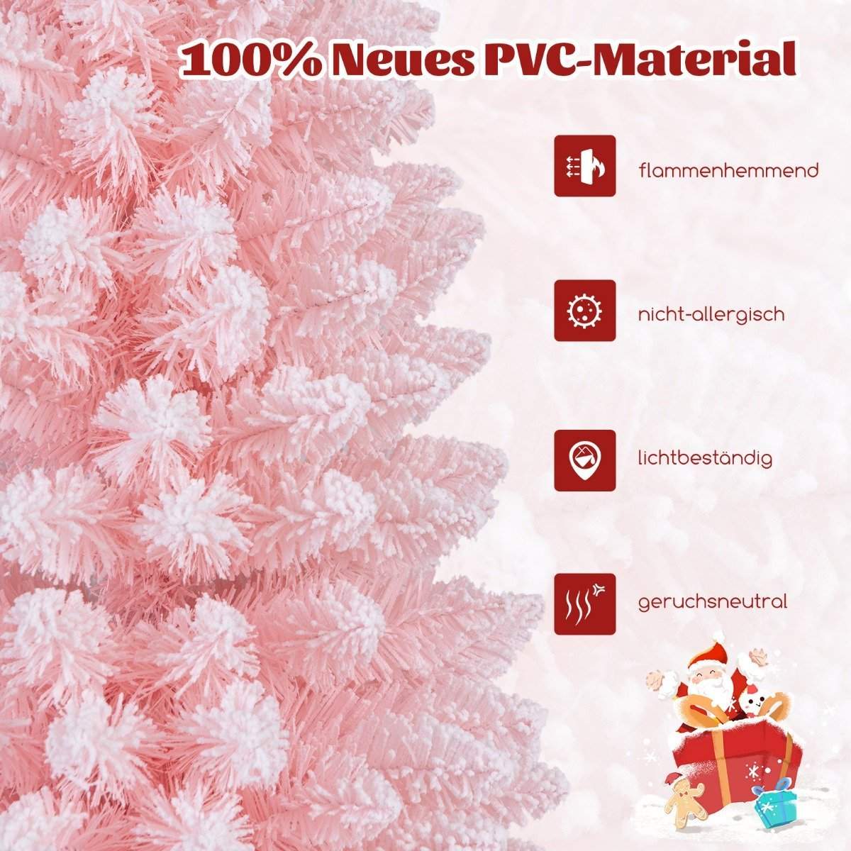 Kunstig juletræsblyant 150 cm juletræ med snerosa