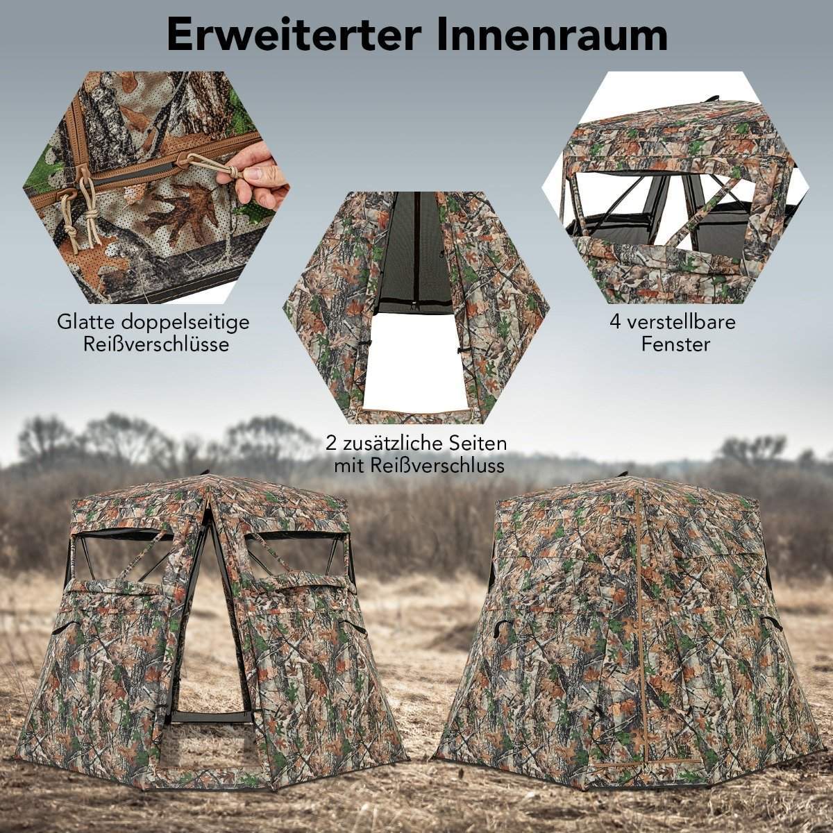 Jakttält för 2-3 personer 360° transparent kamouflagetält för jakt på rådjur och vildsvin | Mode & Accessoarer - Smycken, Smyckesset & Tillbehör - Ringar | Pryloteket