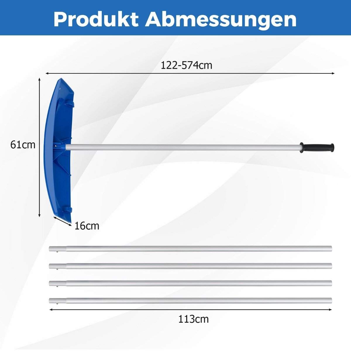 Tagsnerydder med hjul & plastsneskovle tag snerydder sneskovl