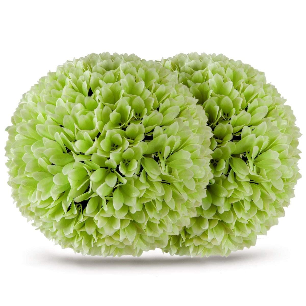 Sæt med 2 buksbomkugler, UV-bestandige dekorative kugler, topiær kunstig plante, dekorativ plante, diameter 28 cm, grøn