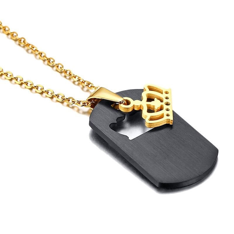 Sort og Gylden Halskæde med Dronningekrone