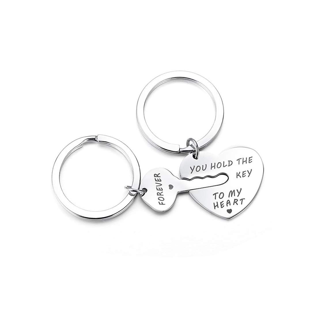 Nyckelringar för Par med Hjärta och Nyckel | Mode & Accessoarer - Accessoarer - Nyckelringar & Nålar/Pins | Pryloteket