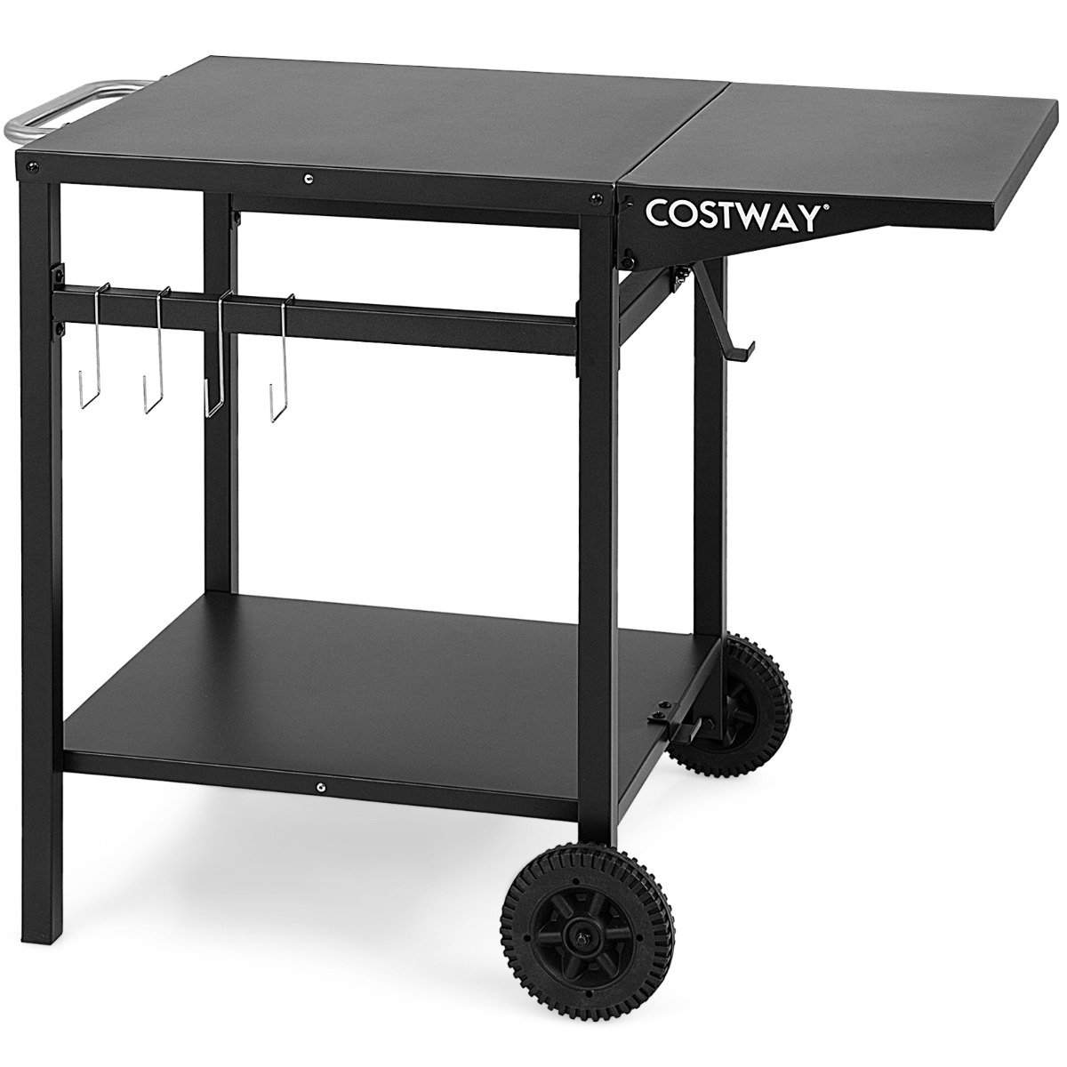 Grillvagn med fällbar bordsskiva & 2 hyllor & 4 krokar Flyttbart campingbord | Hem & Hobby - Hem & Hushåll - Kök - Köksredskap | Pryloteket