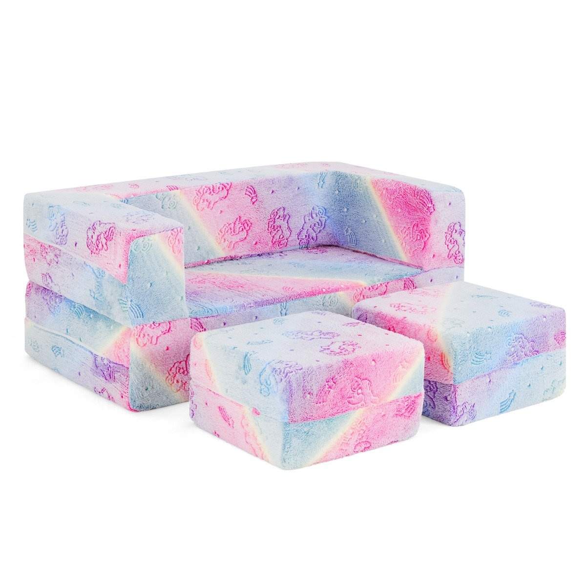 Modulopbygget børnesofa glød i mørket legesofa modulopbygget sofa enhjørning