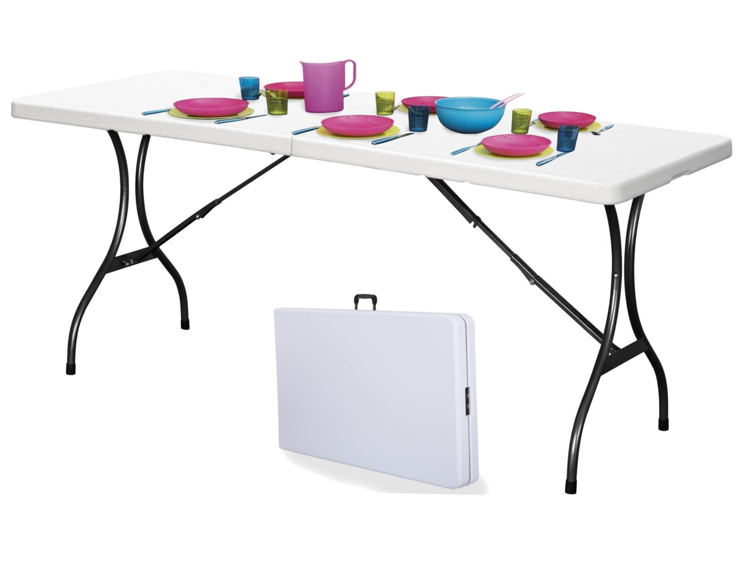 Catering banket havebord, foldbart, 240x70 cm, ModernHome