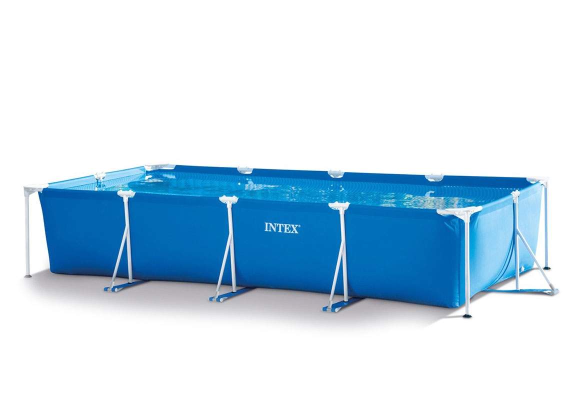 Stor rektangulær haveramme pool 4-5x2-2-m INTEX