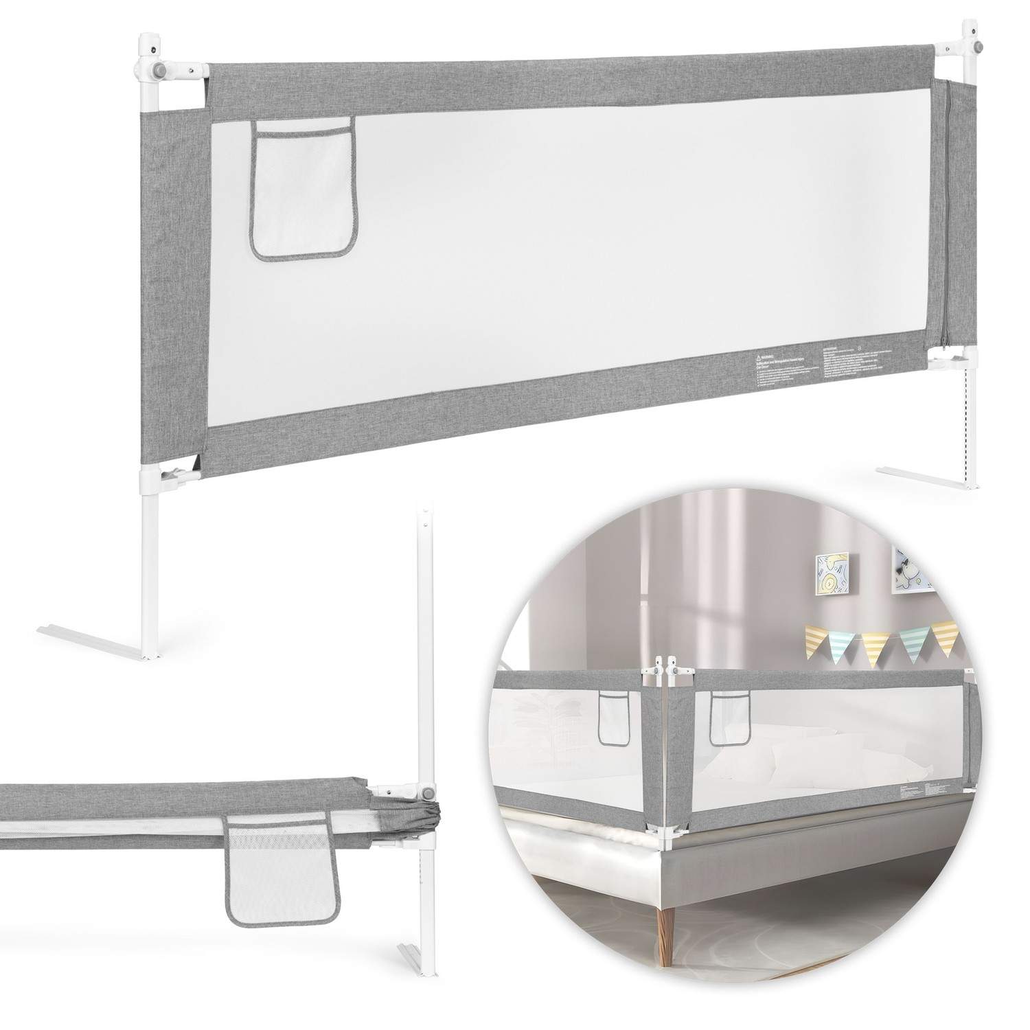 Sängyn turvakaide, 200 cm, suojaava este lapsille, ECOTOYS