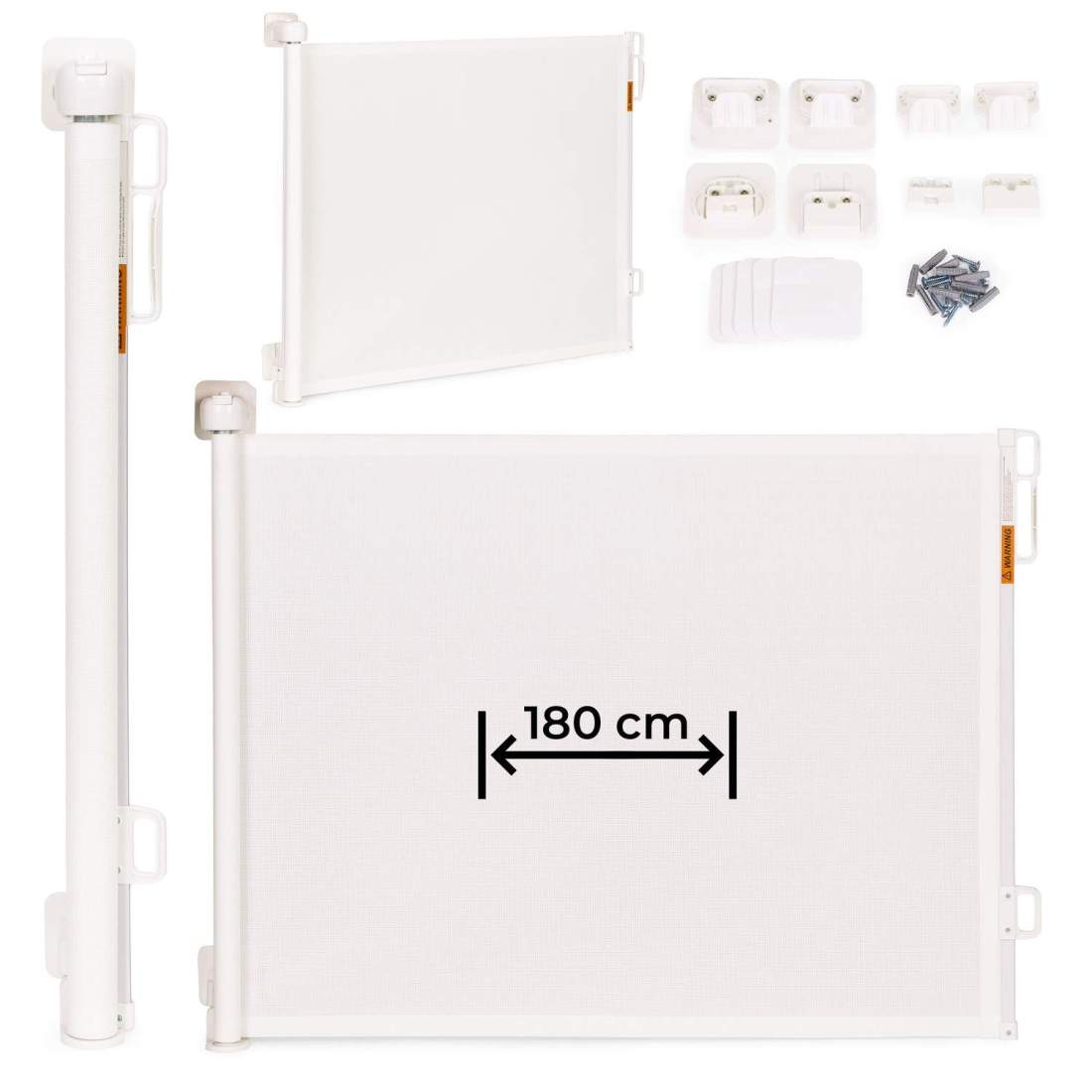 Skyddsgrindsspärrrulle, 180 cm, skyddande för trappor och dörrar, beige, ECOTOYS | Hem & Hobby - Hem & Hushåll - Balkong | Pryloteket