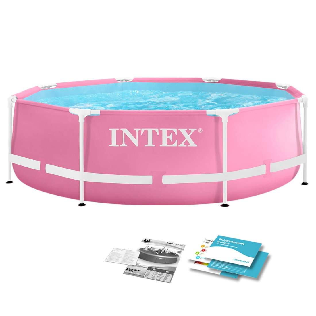 Rund ram pool för barn 244x76 cm rosa INTEX 28290 | Sport & Fritid - Träning - Simning | Pryloteket