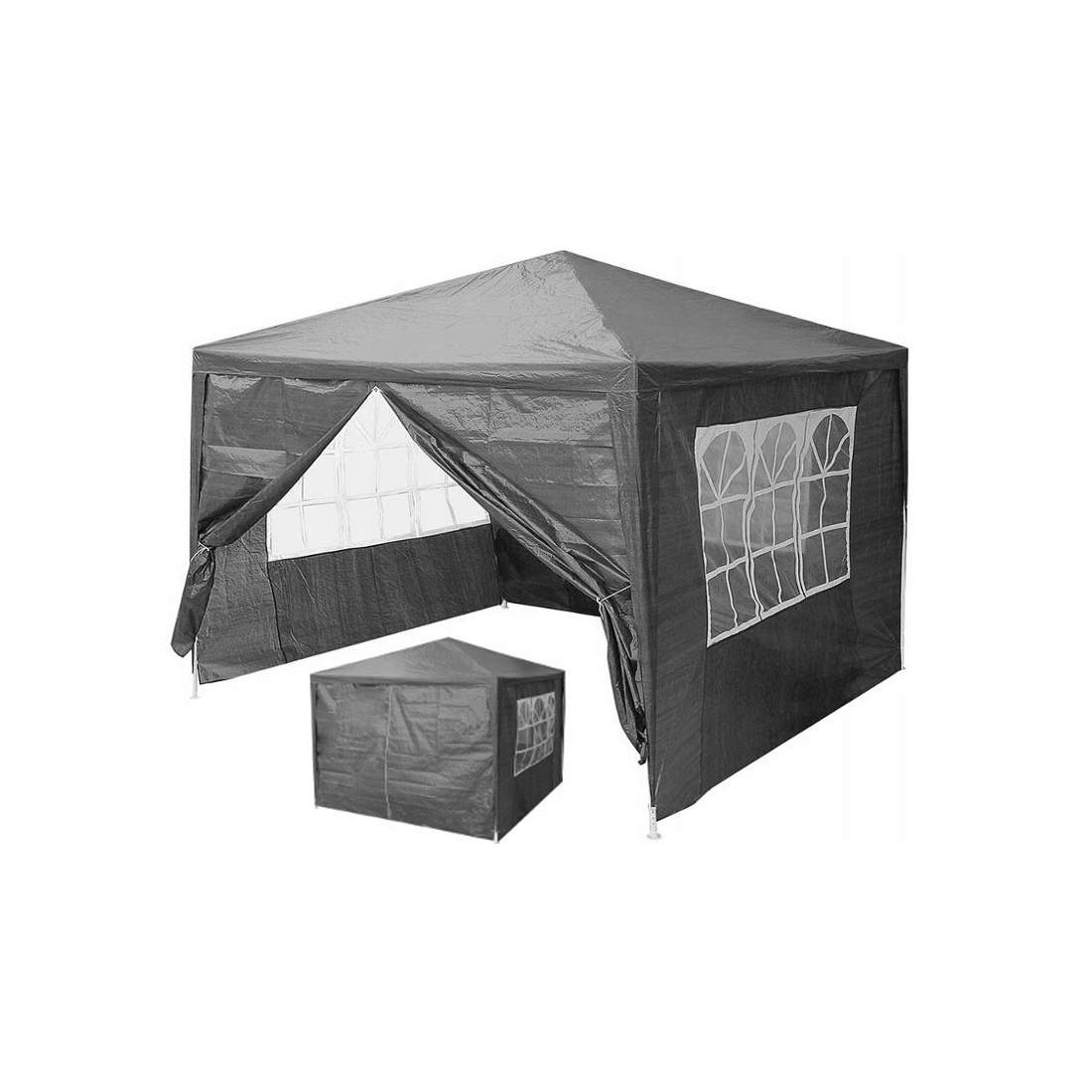 Trädgård kommersiella paviljongtält, 3x3 m, 4 väggar, grå, MultiGarden | Hem & Hobby | Pryloteket