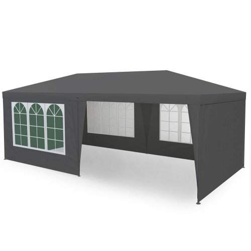 Puutarhan liikepaviljonki teltta, 3x6 m, 6 seinää, harmaa, MultiGarden