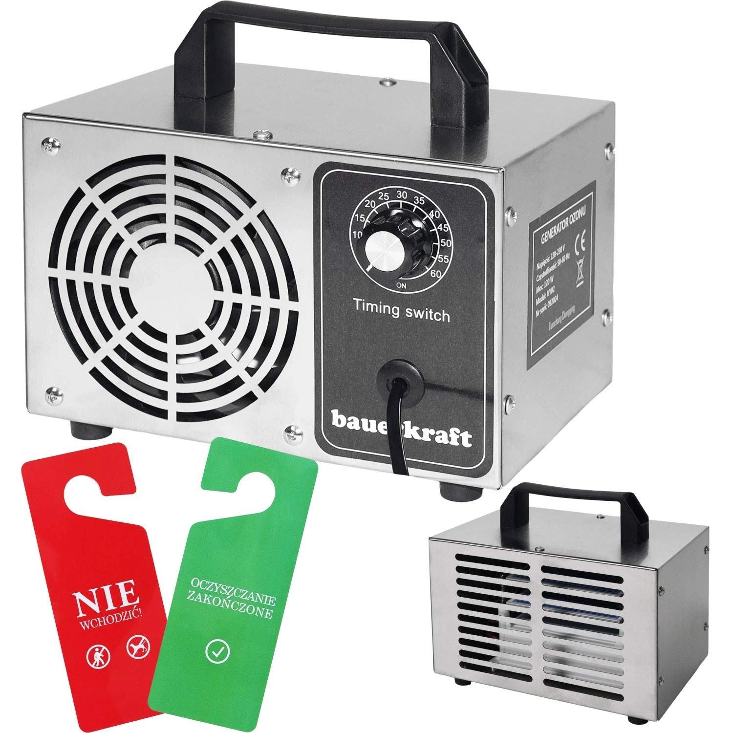 Otsonigeneraattori, ilmanpuhdistin, 60g/h, ajastin, 120W