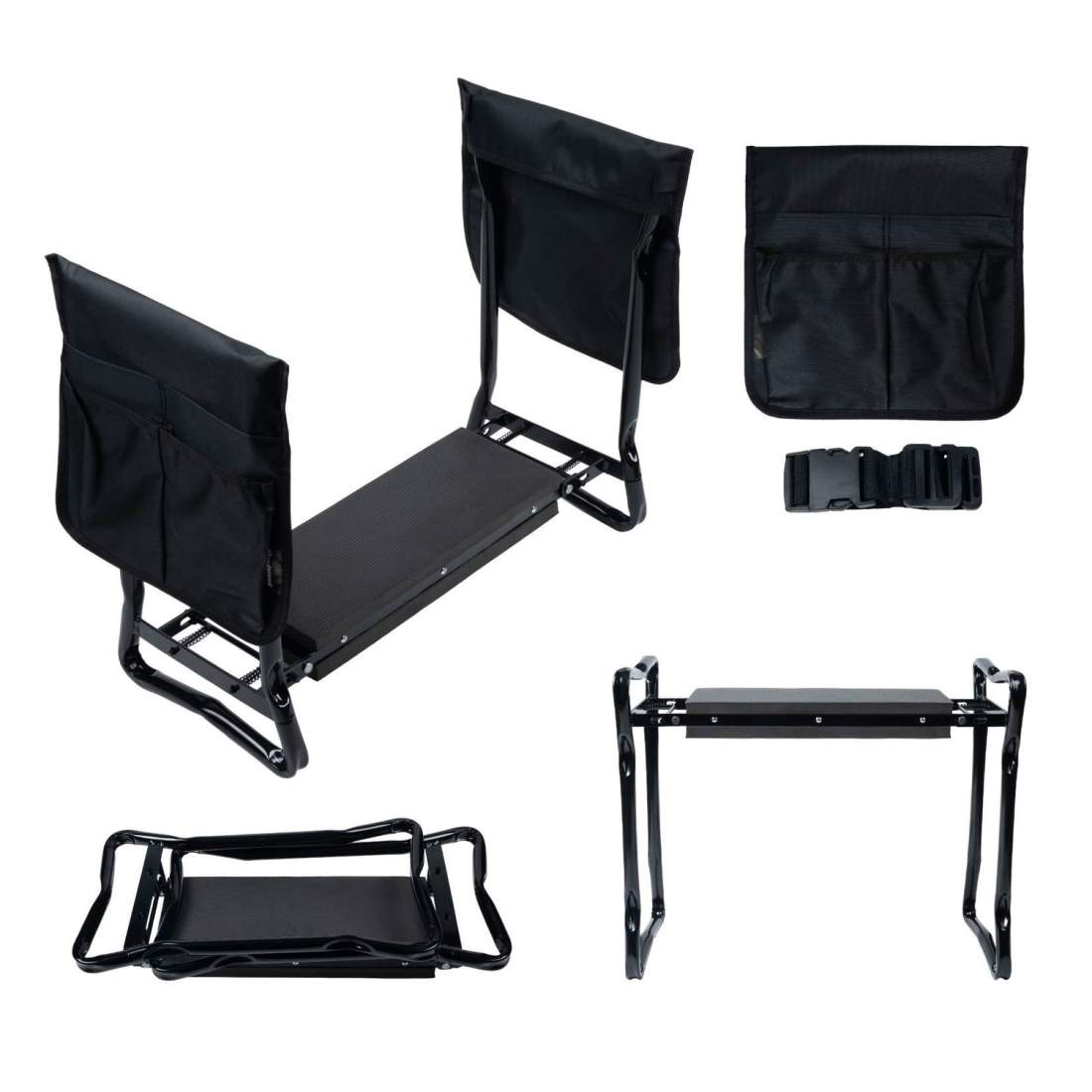 Hopfällbar knäpall för trädgårdsarbete, verktygsbälte, 2 organisatörer | Hem & Hobby - Hem & Hushåll - Kök - Köksredskap - Lock | Pryloteket