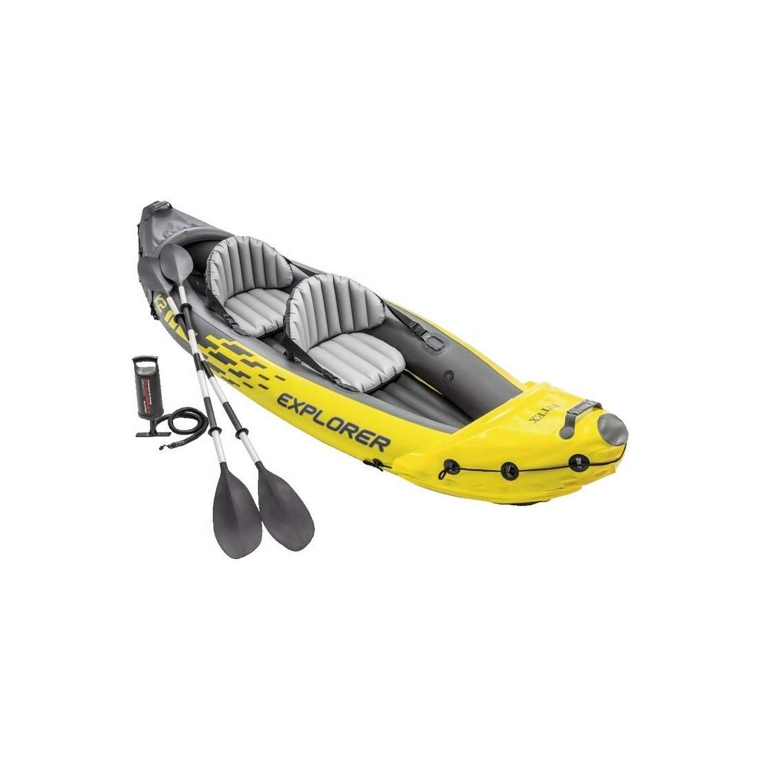 Uppblåsbar kajak Explorer K2 för 2 personer paddlar + pump INTEX 68307 | Hem & Hobby | Pryloteket