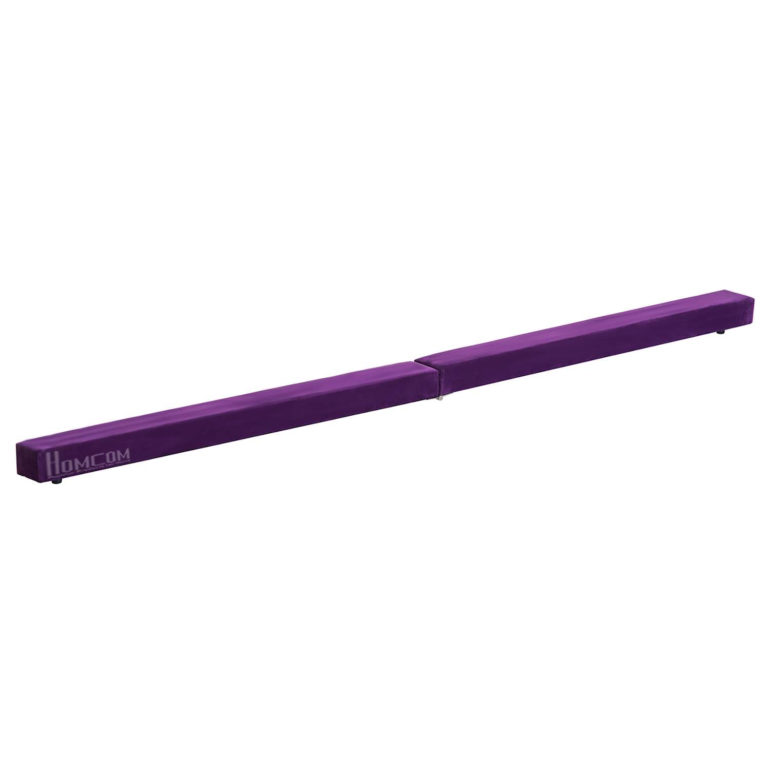 Balancebjælke 210 cm foldbar til indendørs og udendørs, balancebjælke op til 120 kg, lilla, ideel til gymnastik og træning |