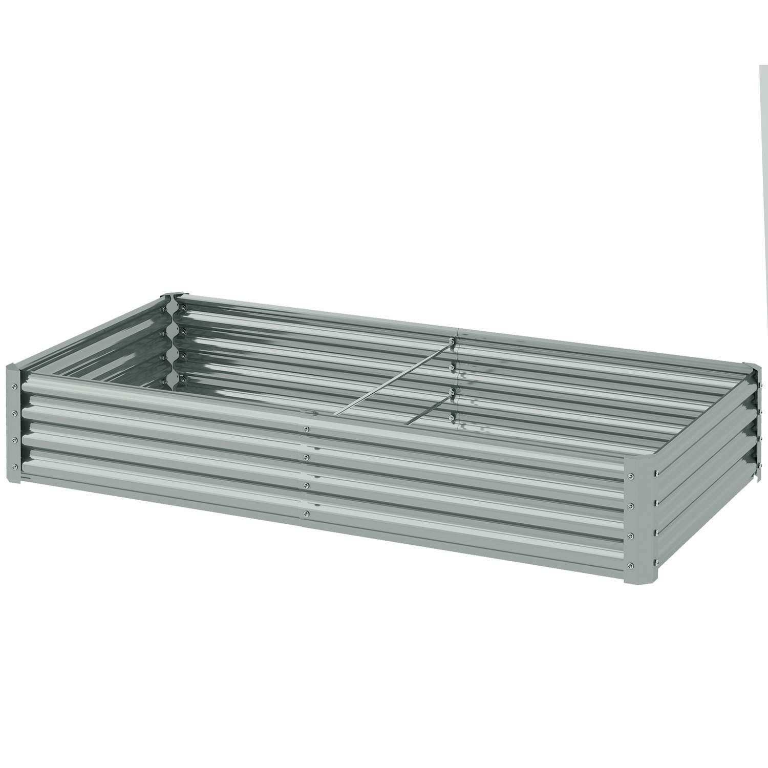 Højbed af stål, vejrbestandigt plantebed med anti-skær, kold ramme, havebed, rustfri plantekasse, plantekrukke, 180 x 90 x 30 cm