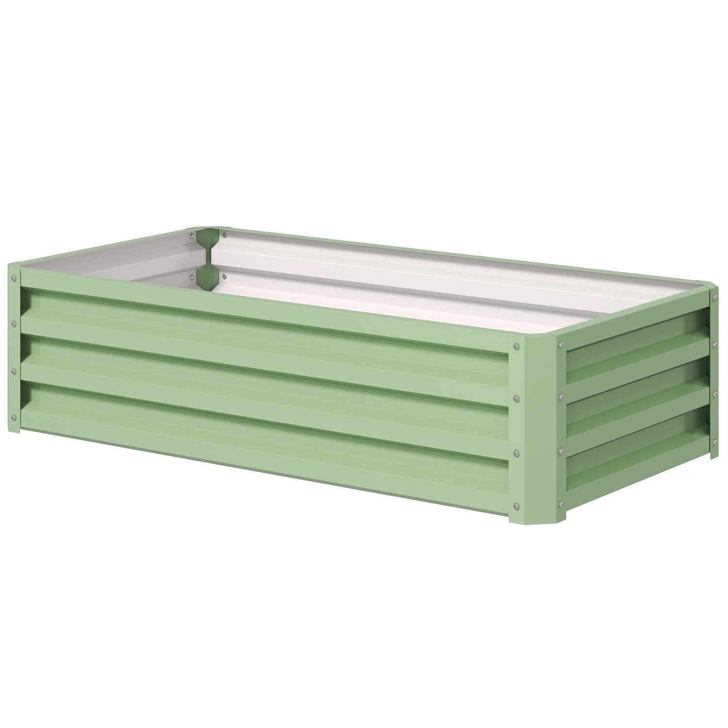 Højbed af stål, vejrbestandigt plantebed, kold ramme, havebed, blomsterkasse, rustfri, plantekasse, plantepotte, 120 x 60 x 30,5
