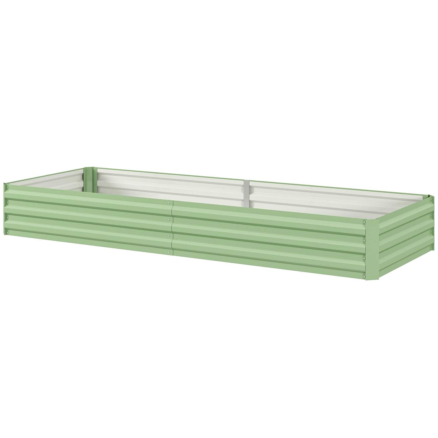 Højbed af stål, 241 x 90,5 x 30 cm plantekasse, plantekrukke, blomsterkasse, havebed, urtebed, grøntsagsbed til altan, terrasse,