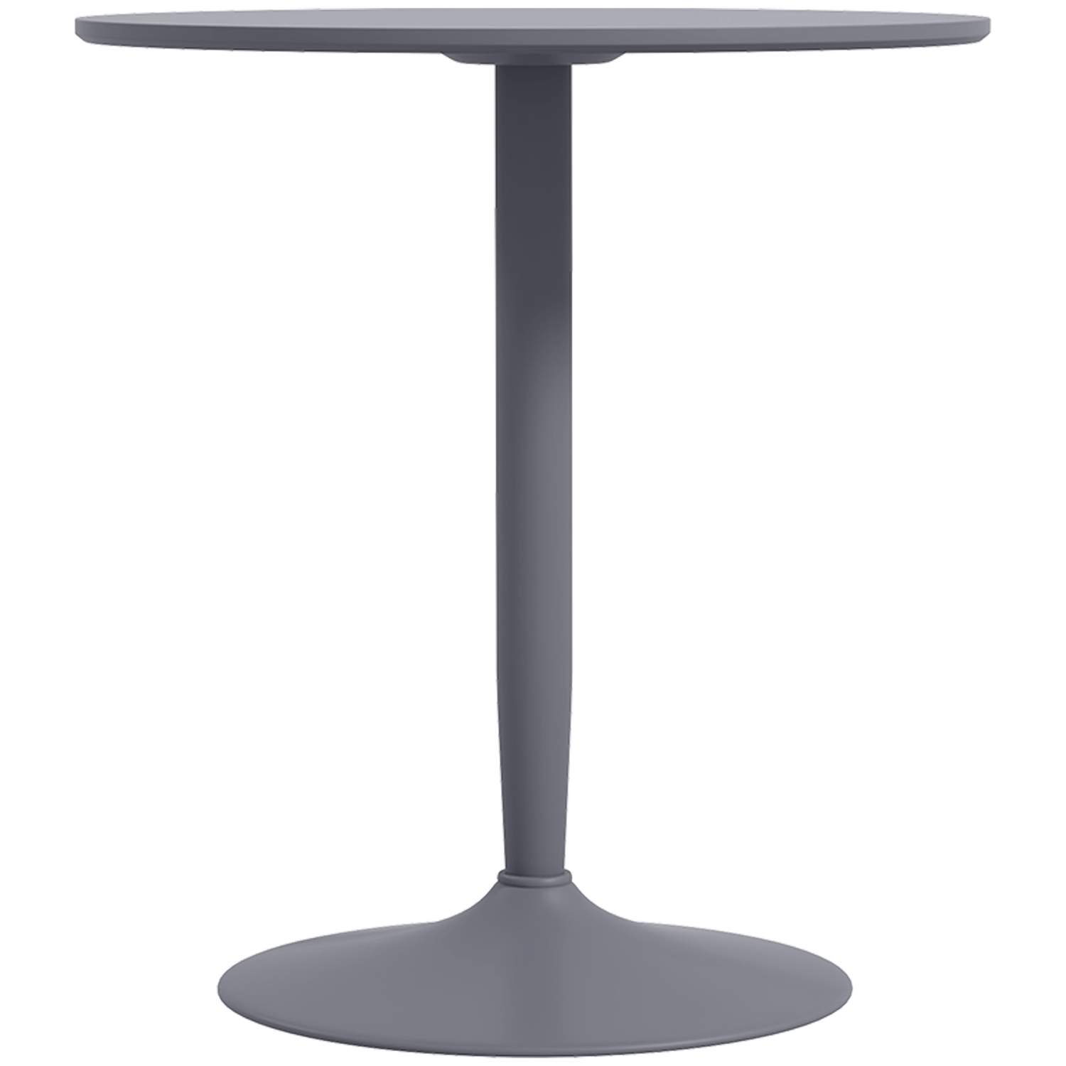 Spisebord, rundt køkkenbord, moderne spisebord til 2 personer, barbord med stålben, skridsikker fodstøtte, til små værelser, stu
