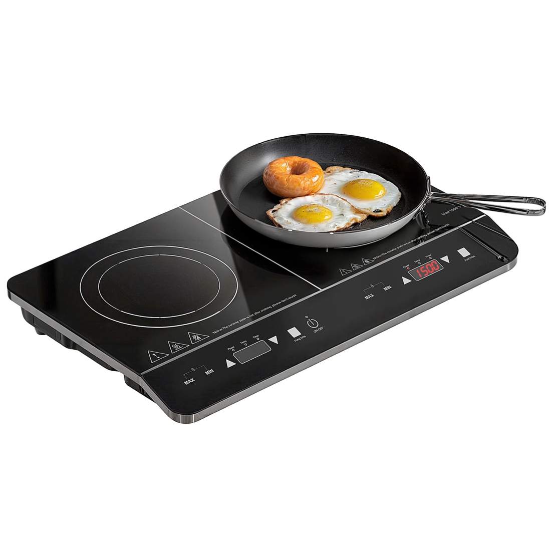 Induktionshäll häll 2 plattor bärbar induktionshäll med 8 effektnivåer och 10 temperaturnivåer, 3500 W, barnsäkerhetslås, timer, | Hem & Hobby - Hem & Hushåll - Kök - Köksredskap | Pryloteket