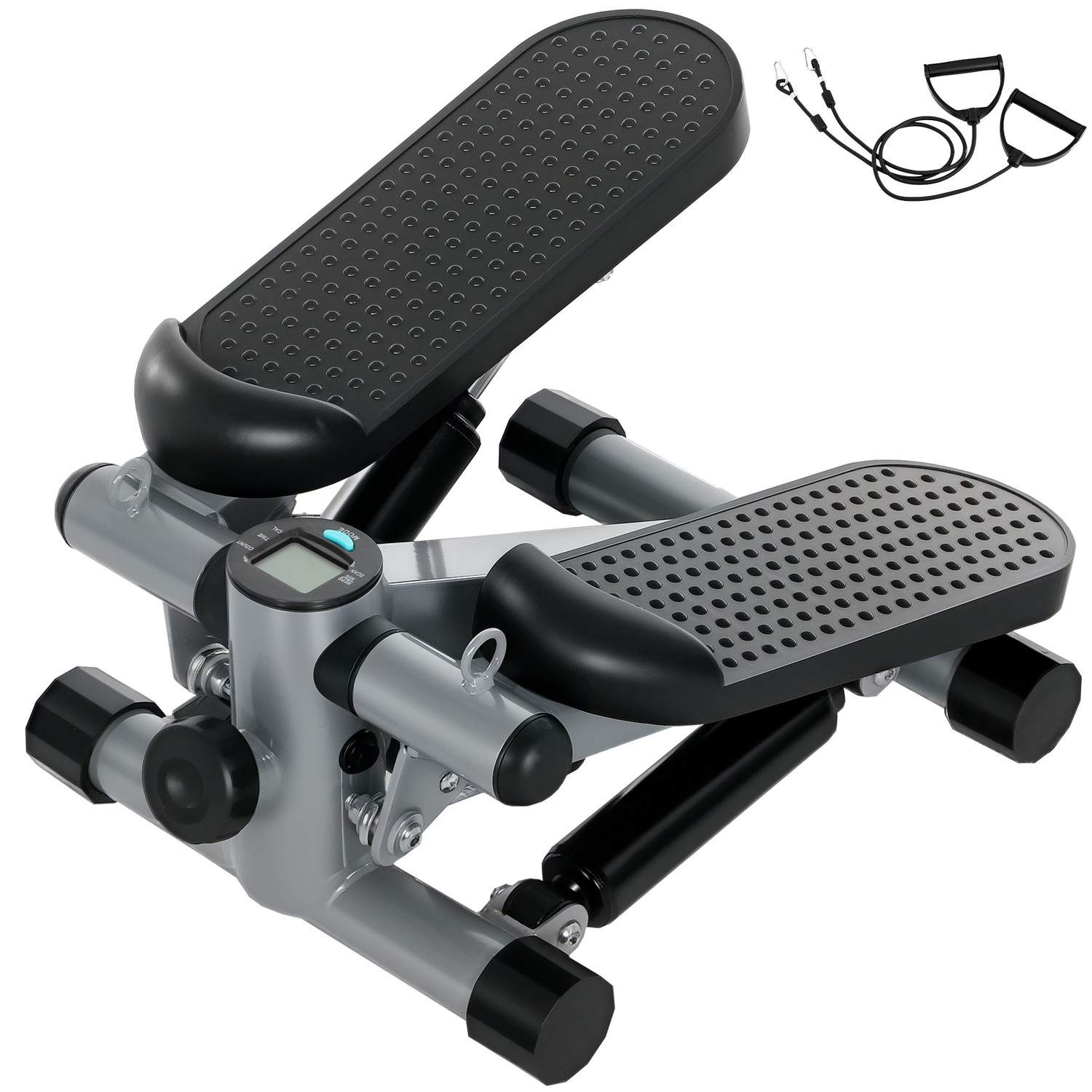2 i 1 mini stepper til hjemmet med krafttove, op-ned sving stepper med LCD display, stepper hjemmetræner op til 100 kg til ben/a