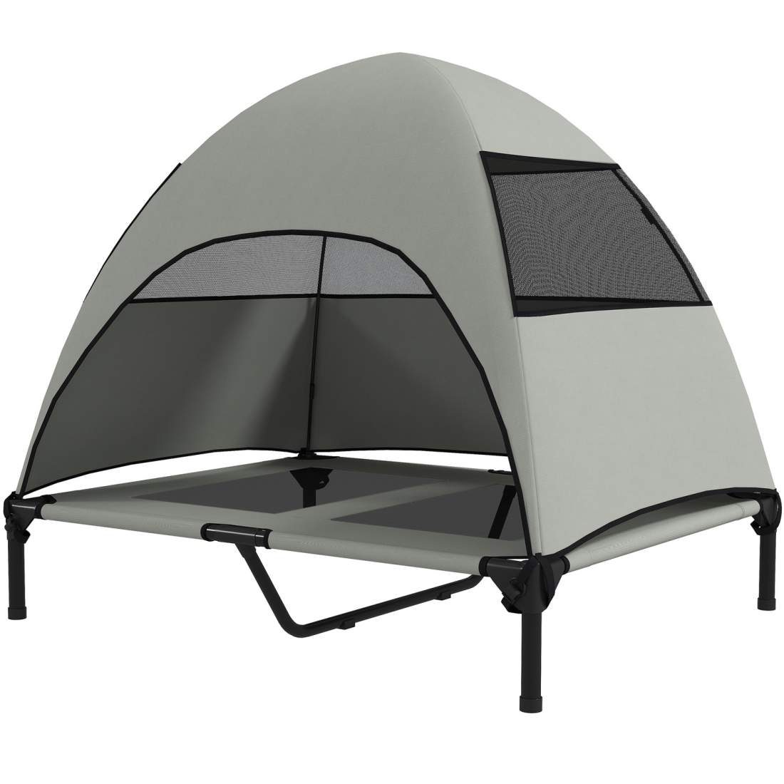 Hundsäng utomhus med tak, förhöjd hundsäng för stora hundar, svalkande sällskapsstol med tvättbar metallram av metall, sällskaps | Hem & Hobby - Husdjur - Hund - Hundsäng | Pryloteket