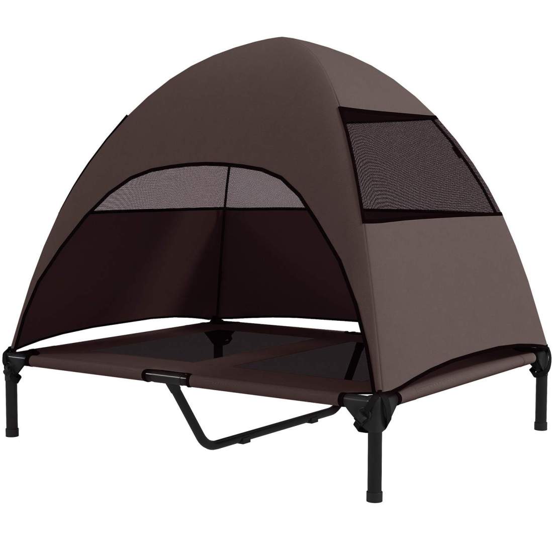 Hundsäng utomhus med tak, förhöjd hundsäng för stora hundar, svalkande sällskapsstol med tvättbar metallram i metallram, sällska | Hem & Hobby - Husdjur - Hund - Hundsäng | Pryloteket