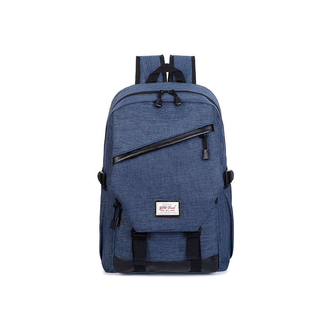 Rymlig Ryggsäck med detaljer i Konstläder - Mörkblå | Mode & Accessoarer - Väskor & Plånböcker - Ryggsäckar & Väskor | Pryloteket