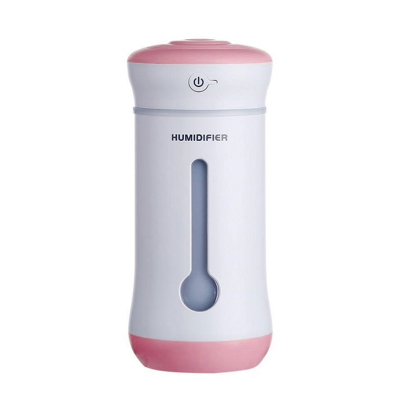 Luftfugter med ventil og belysning - Lyserød