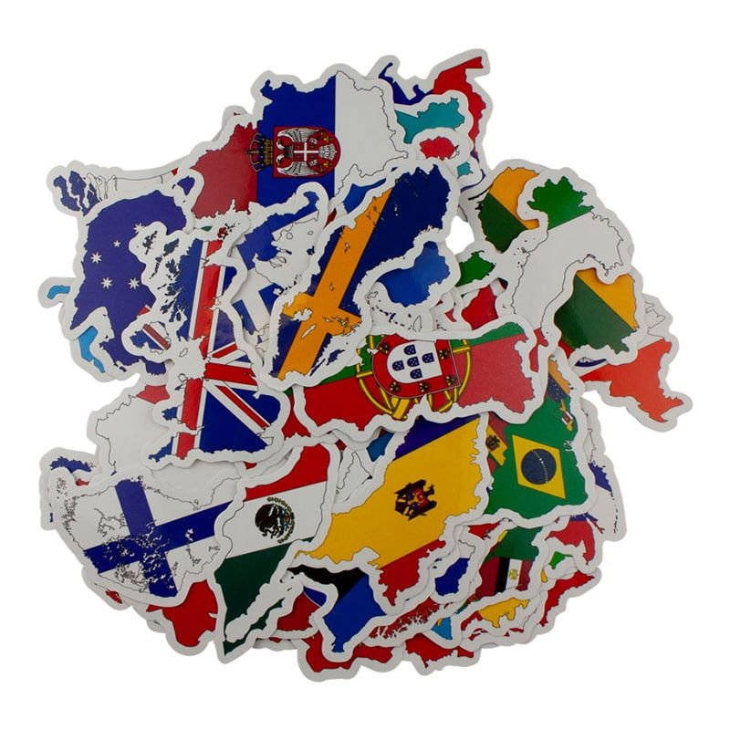 Storpakke Klistermærker og Mærkater - Lande