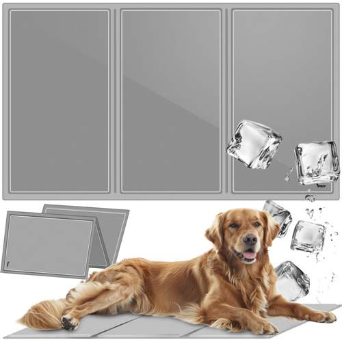 Kølemåtte til hunde og katte - XL, foldbar og sikker