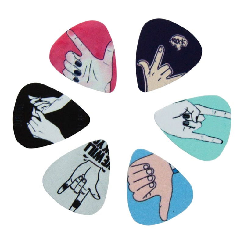 10er-pakke plektre, Håndgestus