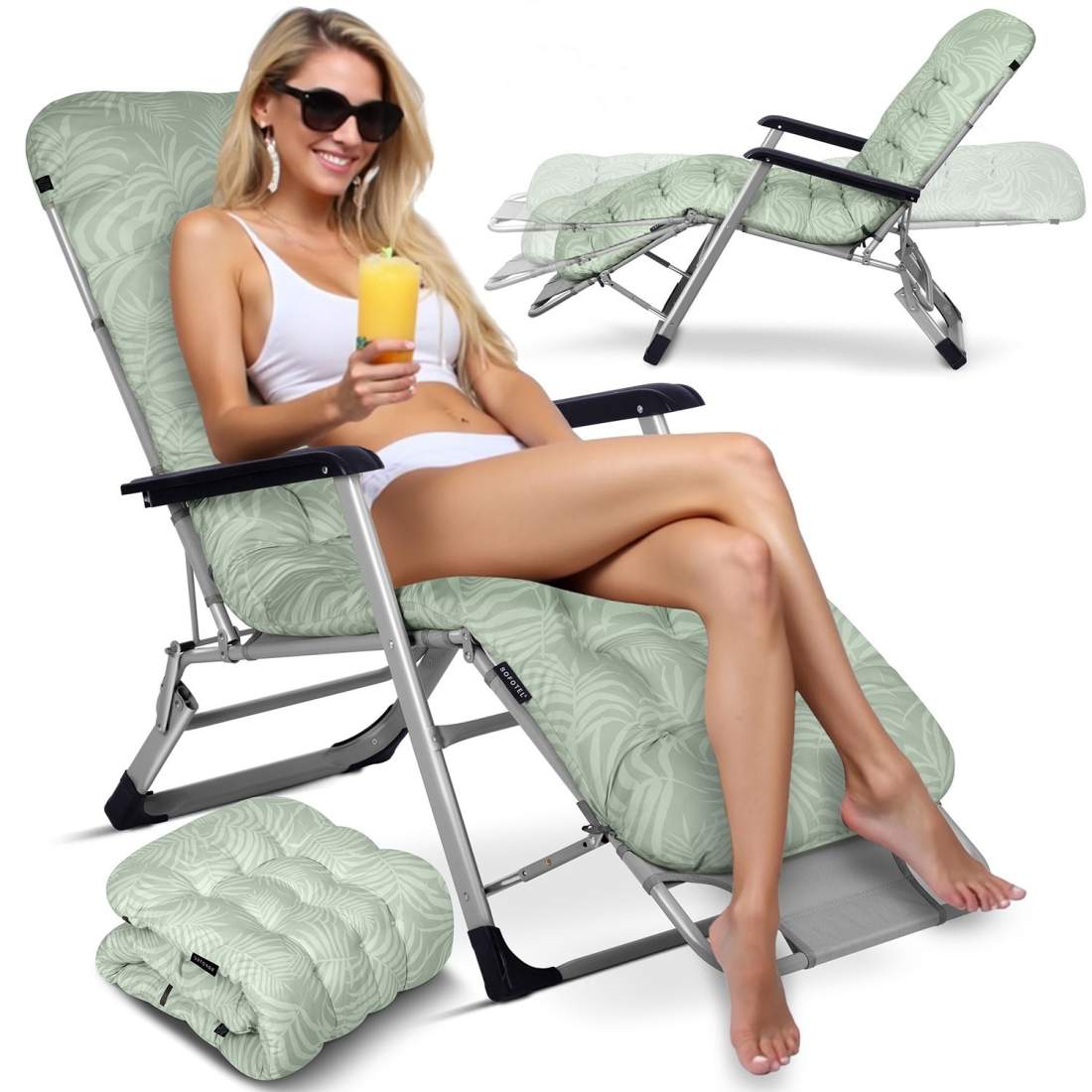 Hopfällbar trädgårdssäng med dyna Sofotel ChillWell ljusgrön | Leksaker & Spel - Leksaker - Leksaksfigurer & Dockor - Actionfigurer - DC | Pryloteket