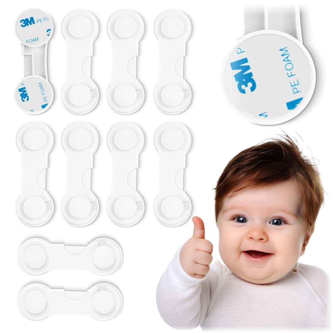 Ricokids 798300 skåpöppningsskydd 10 st vit | Hem & Hobby | Pryloteket