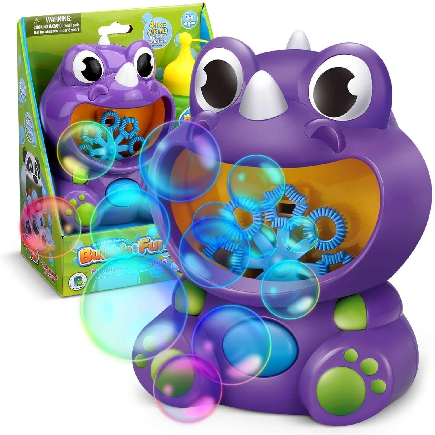 Ricokids RK-900 Purple Dinosaur Bubble Machine | Hem & Hobby | Pryloteket