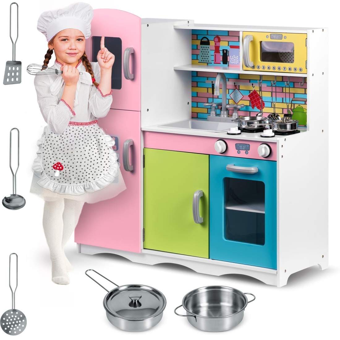 Träkök för barn - stort med tillbehör
