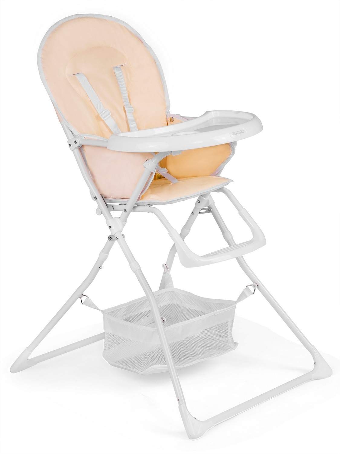 Ricokids FANDO kermainen syöttötuoli pöydällä + ilmainen kori