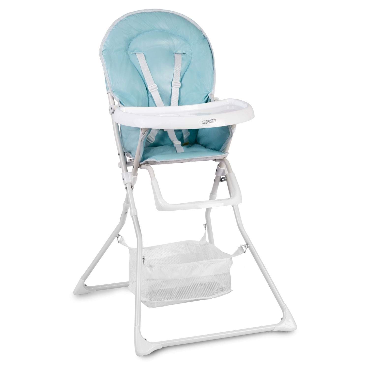 Ricokids FANDO højstol med bord, blå + gratis kurv